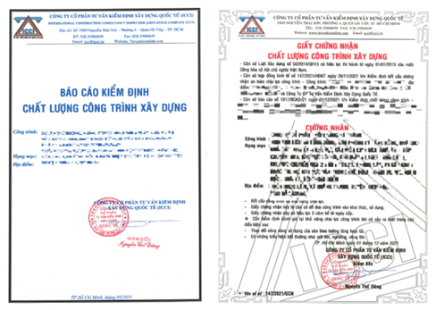 Báo cáo kiểm định nhà xưởng Báo cáo kiểm định nhà xưởng